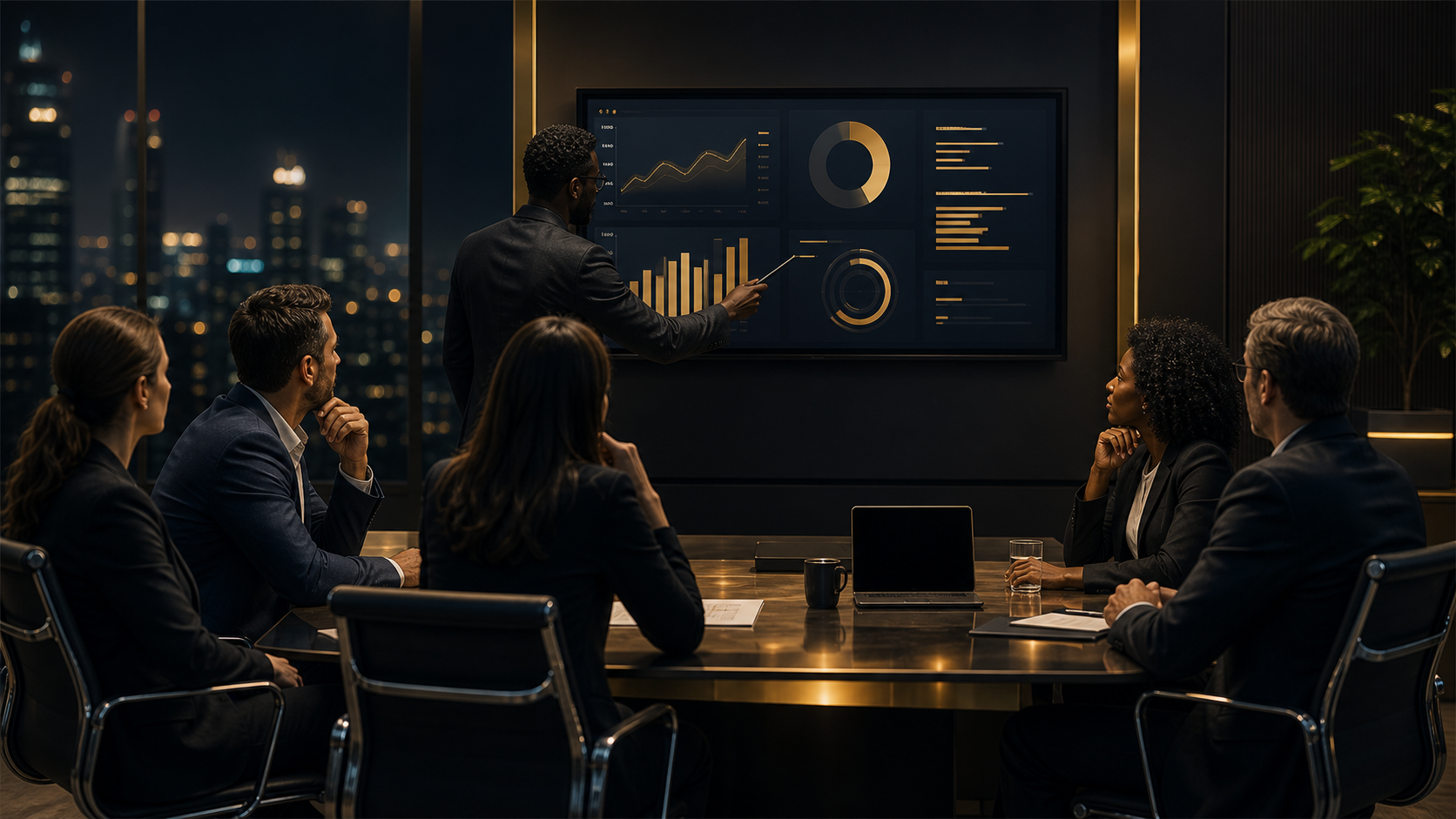 Business operations strategy meeting